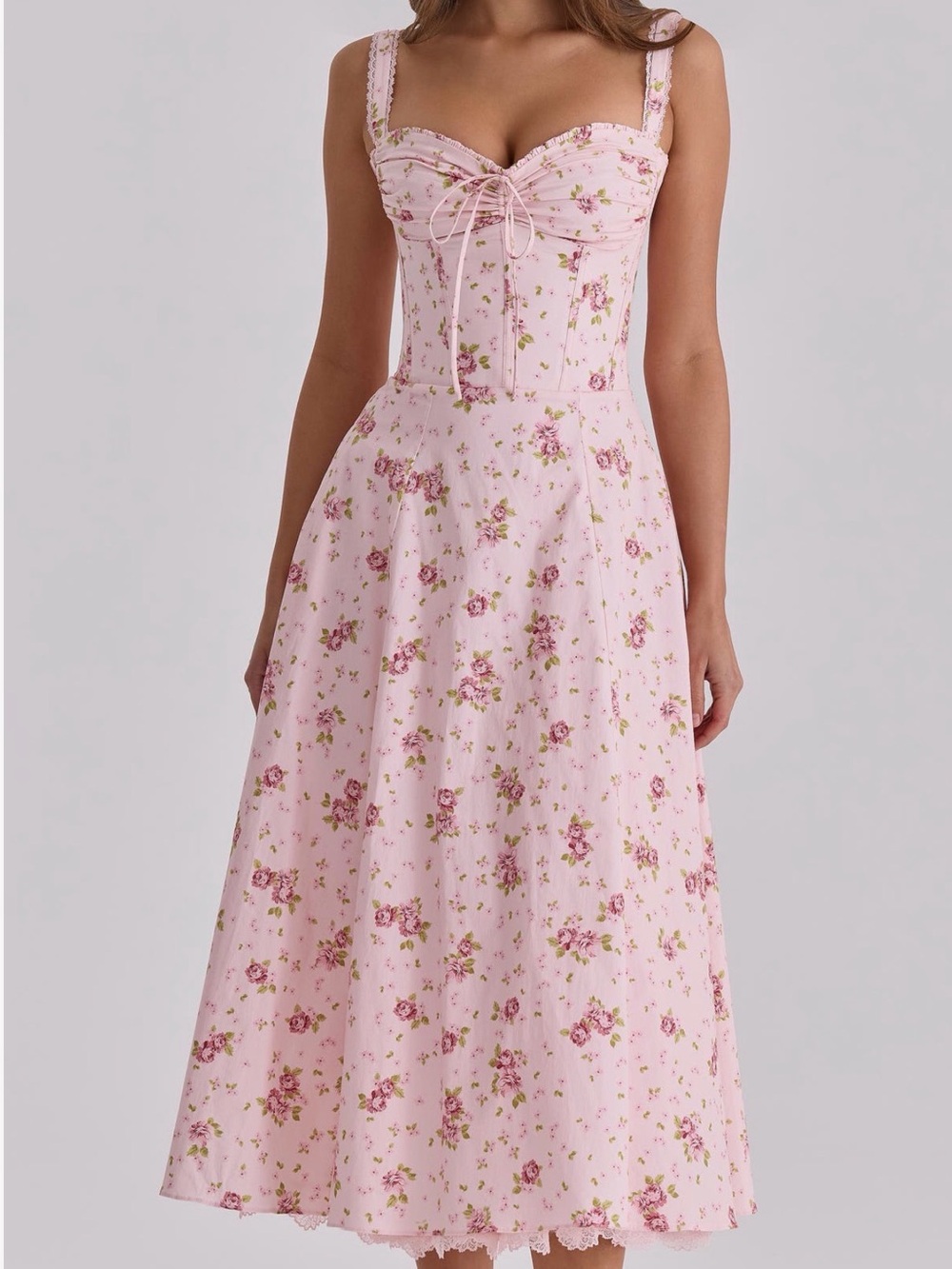 BNWT House Of CB Rosalee Floral Stretch Cotton Petticoat Dress - Picture 3 of 8
